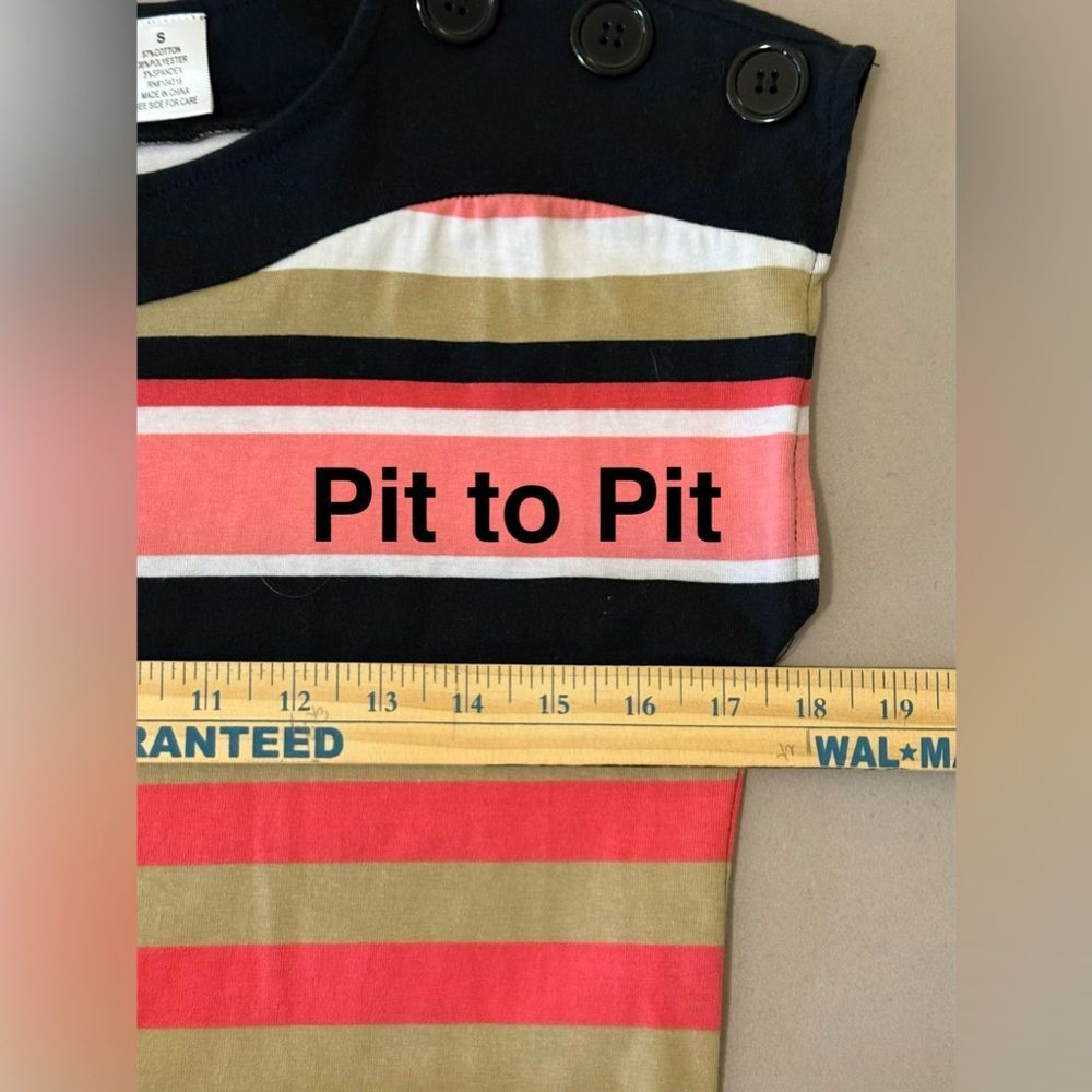 Allison Brittney Striped Midi Dress in Pink, Navy and Tan - Picture 5 of 10